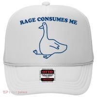 Rage Consumes Me Silly Goose – Funny Angry Goose Meme Hat thumb 0