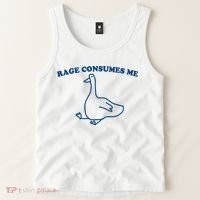 Rage Consumes Me Silly Goose – Funny Angry Goose Meme Tank Top thumb 2