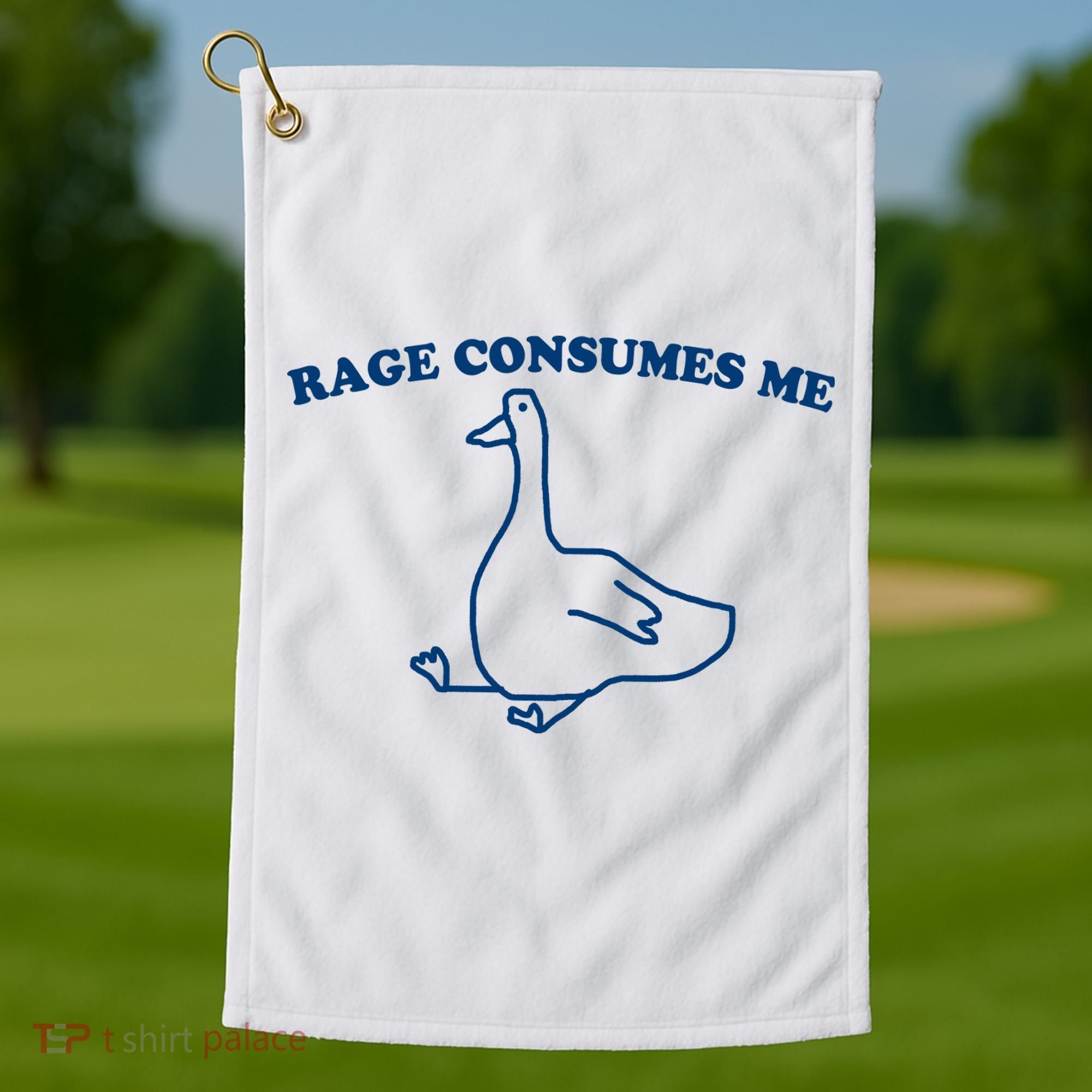 Rage Consumes Me Silly Goose – Funny Angry Goose Meme Golf Towel
