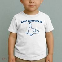 Rage Consumes Me Silly Goose – Funny Angry Goose Meme Toddler T-Shirt thumb 2