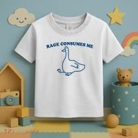 Rage Consumes Me Silly Goose – Funny Angry Goose Meme Toddler T-Shirt thumb 3