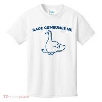 Rage Consumes Me Silly Goose – Funny Angry Goose Meme Kids T-Shirt thumb 0