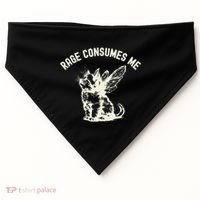 Rage Consumes Me Cat Flower Cute Kitty Cat Meme USA-Made Doggie Bandana thumb 0