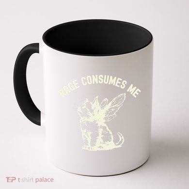Rage Consumes Me Cat Flower Cute Kitty Cat Meme Coffee Mug