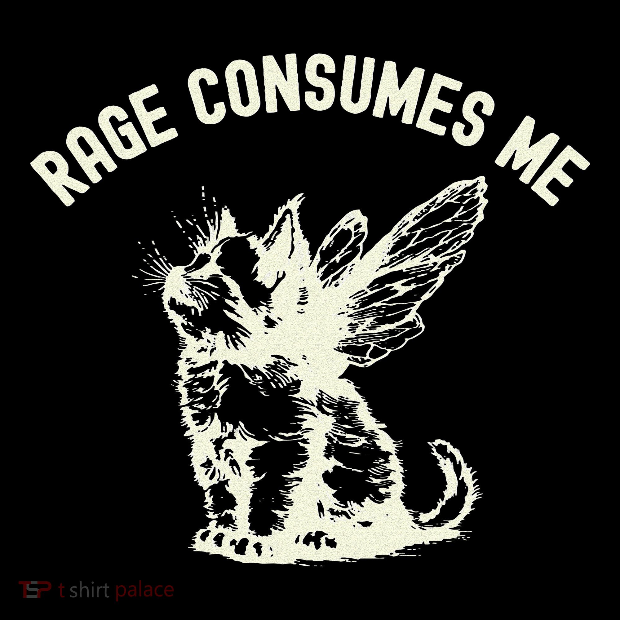 Rage Consumes Me Cat Flower Cute Kitty Cat Meme Coffee Mug