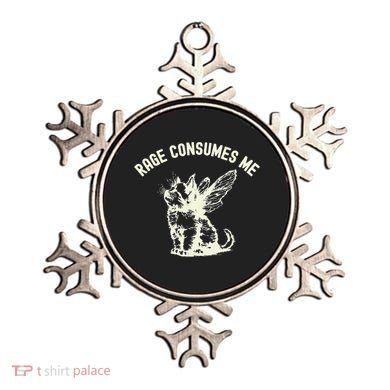 Rage Consumes Me Cat Flower Cute Kitty Cat Meme Ornament