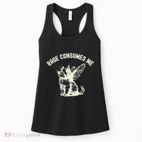Rage Consumes Me Cat Flower Cute Kitty Cat Meme Women's Tank Top thumb 0