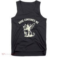 Rage Consumes Me Cat Flower Cute Kitty Cat Meme Tank Top thumb 0