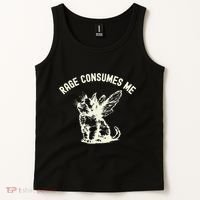 Rage Consumes Me Cat Flower Cute Kitty Cat Meme Tank Top thumb 2
