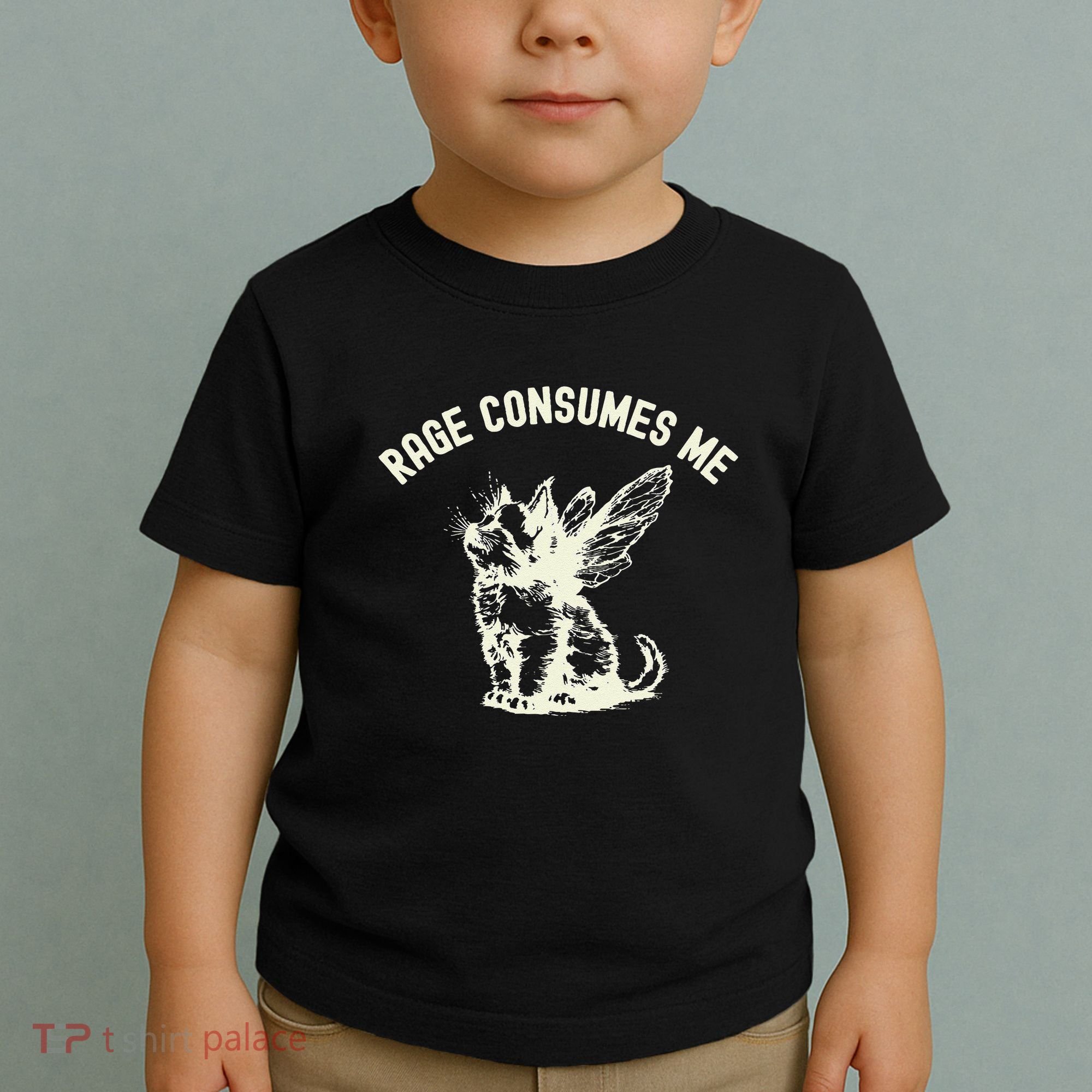 Rage Consumes Me Cat Flower Cute Kitty Cat Meme Toddler T-Shirt