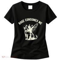 Rage Consumes Me Cat Flower Cute Kitty Cat Meme Women's T-Shirt thumb 0