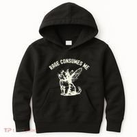 Rage Consumes Me Cat Flower Cute Kitty Cat Meme Kids Hoodie thumb 0