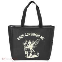 Rage Consumes Me Cat Flower Cute Kitty Cat Meme Tote Bag thumb 0