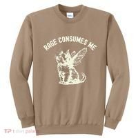 Rage Consumes Me Cat Flower Cute Kitty Cat Meme Sweatshirt thumb 0