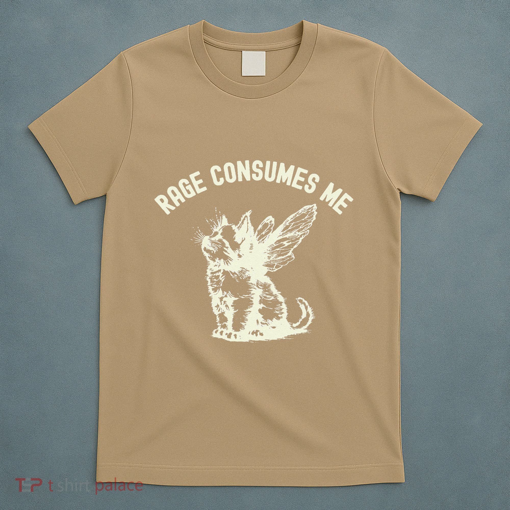 Rage Consumes Me Cat Flower Cute Kitty Cat Meme T-Shirt