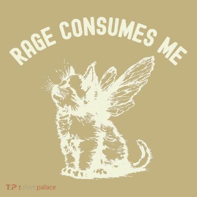Rage Consumes Me Cat Flower Cute Kitty Cat Meme Button