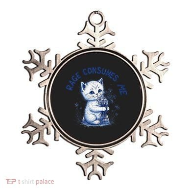 Rage Consumes Me Cat Flower Cute Kitty Cat Meme Design Funny Ornament