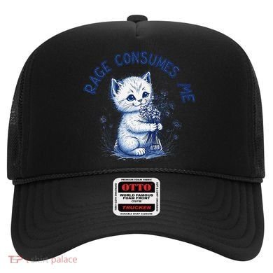 Rage Consumes Me Cat Flower Cute Kitty Cat Meme Design Funny Hat