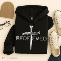 Redeemed Cross Nails Christian Apparel Christian Hoodie thumb 4