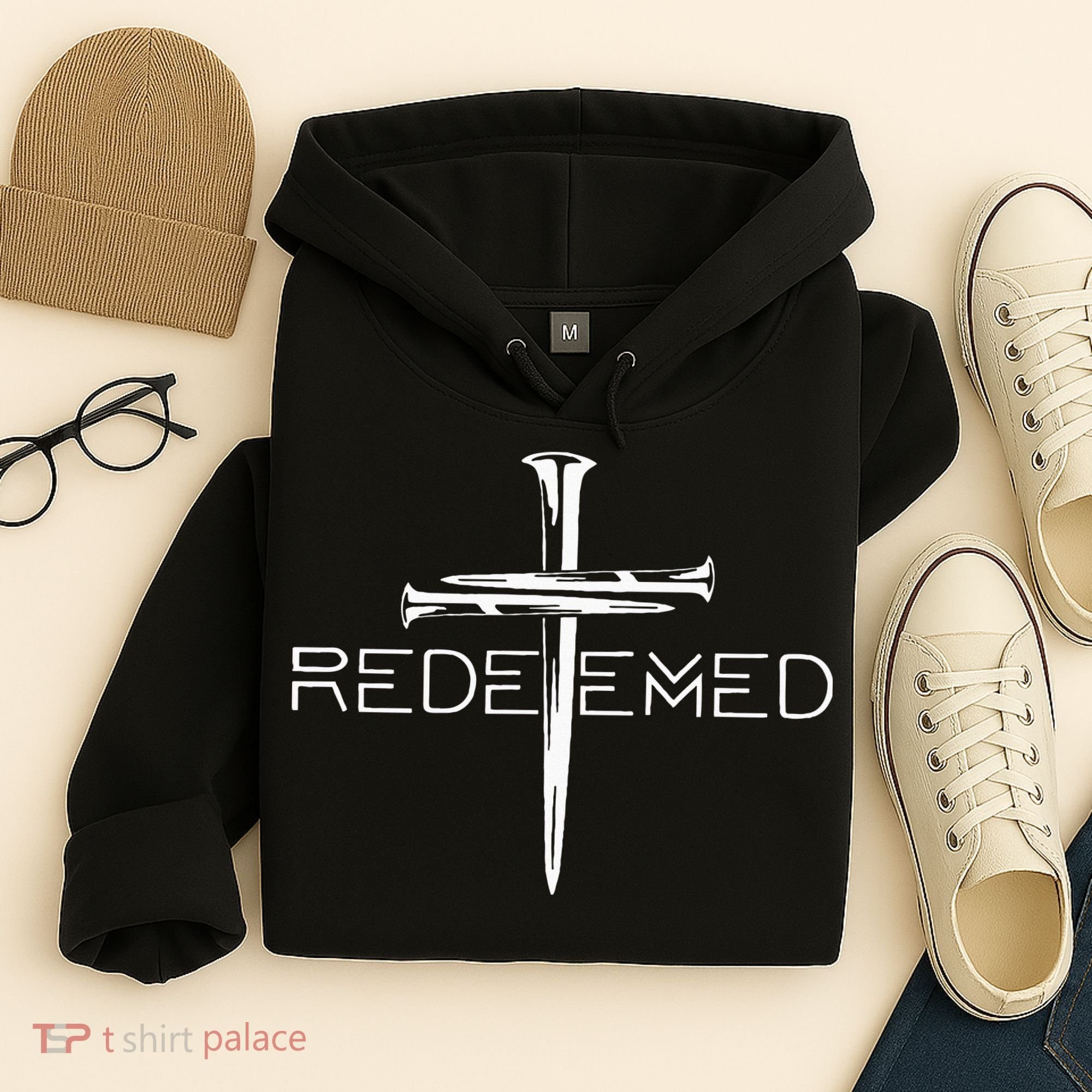 Redeemed Cross Nails Christian Apparel Christian Hoodie