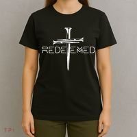 Redeemed Cross Nails Christian Apparel Christian T-Shirt thumb 4