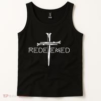 Redeemed Cross Nails Christian Apparel Christian Tank Top thumb 2