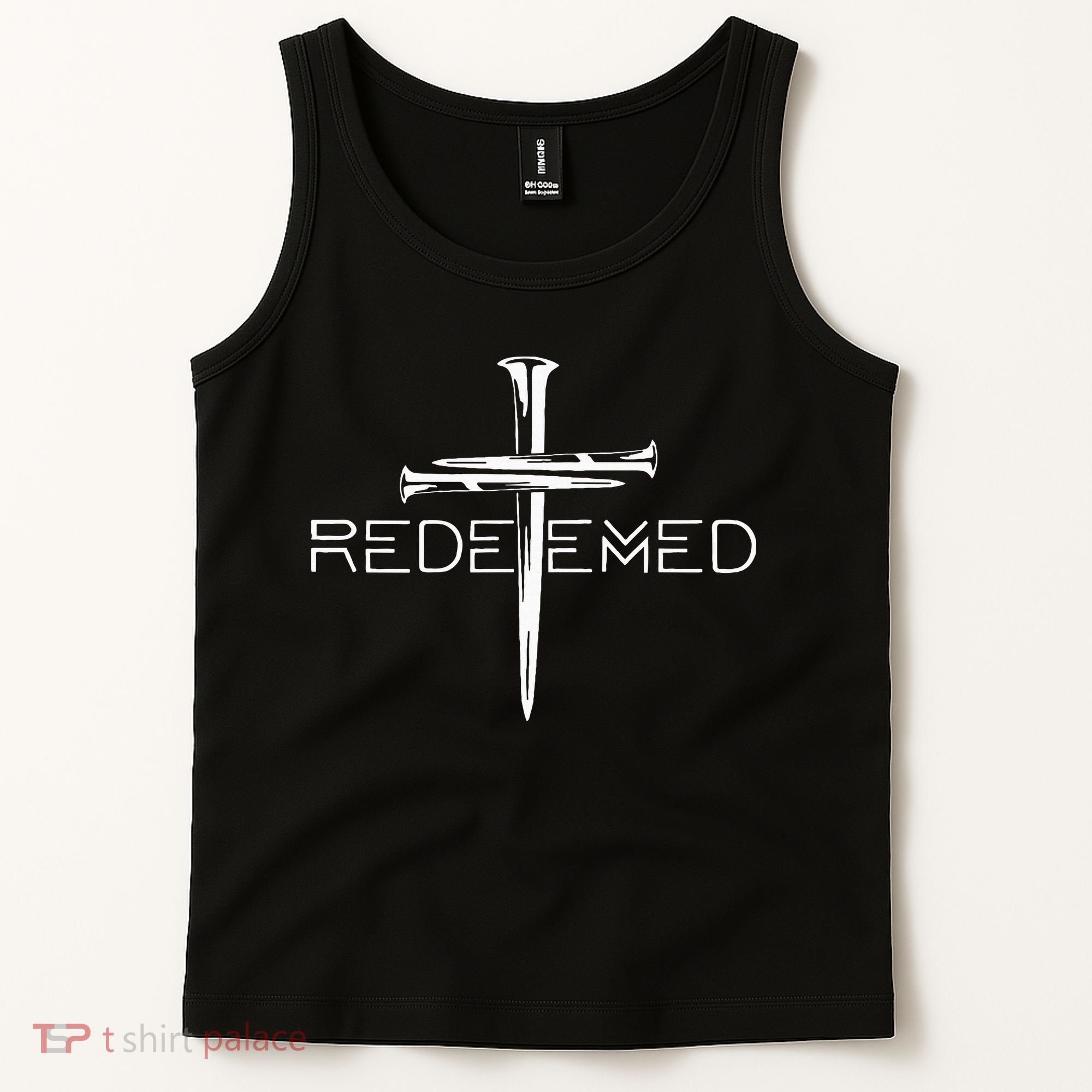 Redeemed Cross Nails Christian Apparel Christian Tank Top