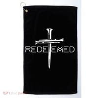Redeemed Cross Nails Christian Apparel Christian Golf Towel thumb 0