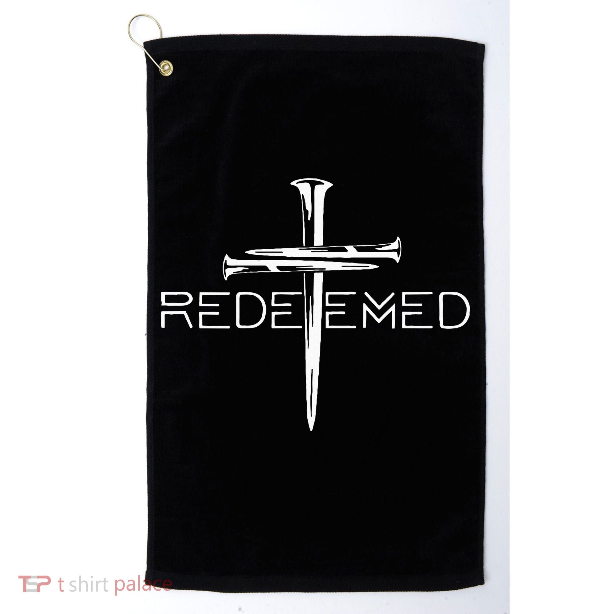 Redeemed Cross Nails Christian Apparel Christian Golf Towel
