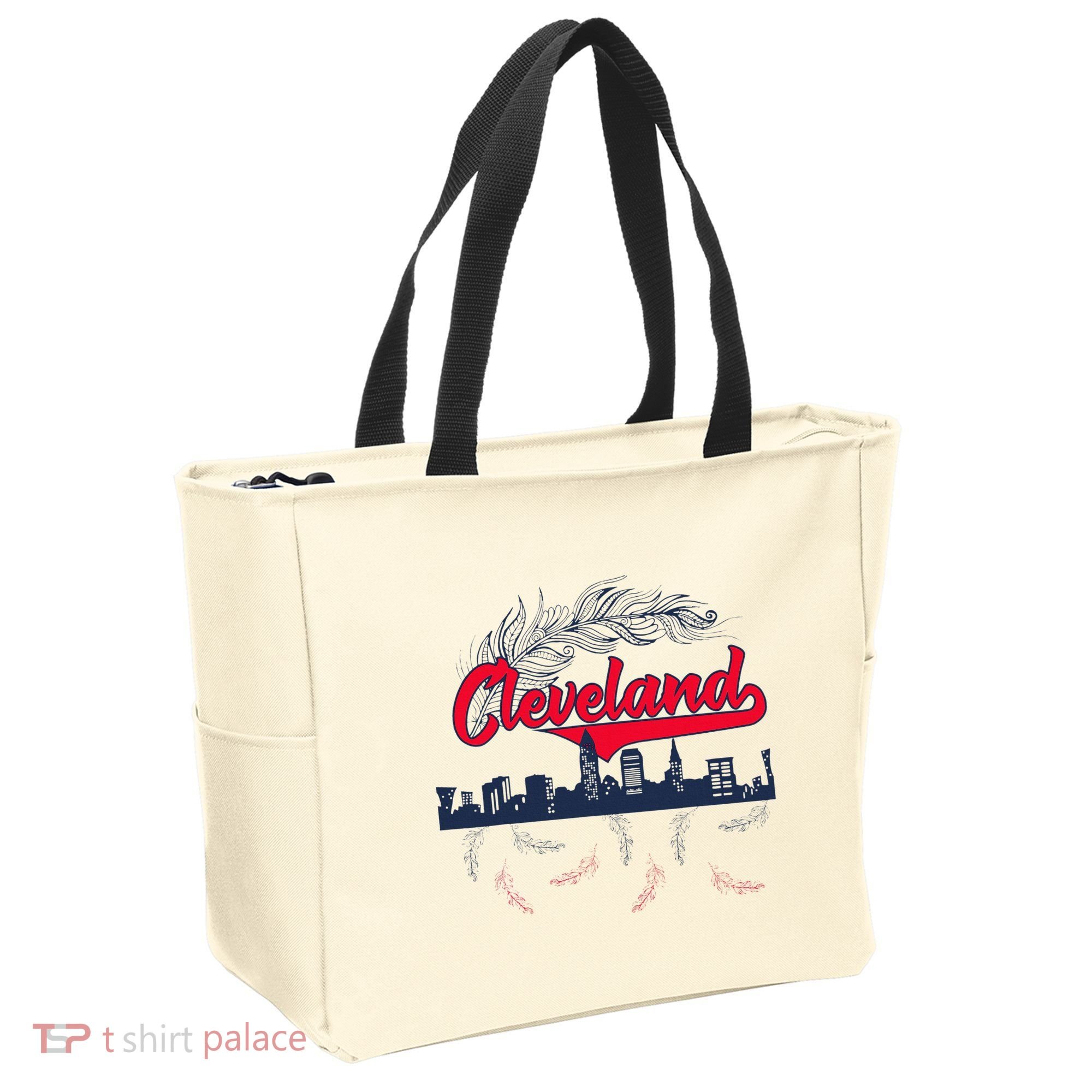 Retro Cleveland Native American Tribe Feathers Gift Tote Bag