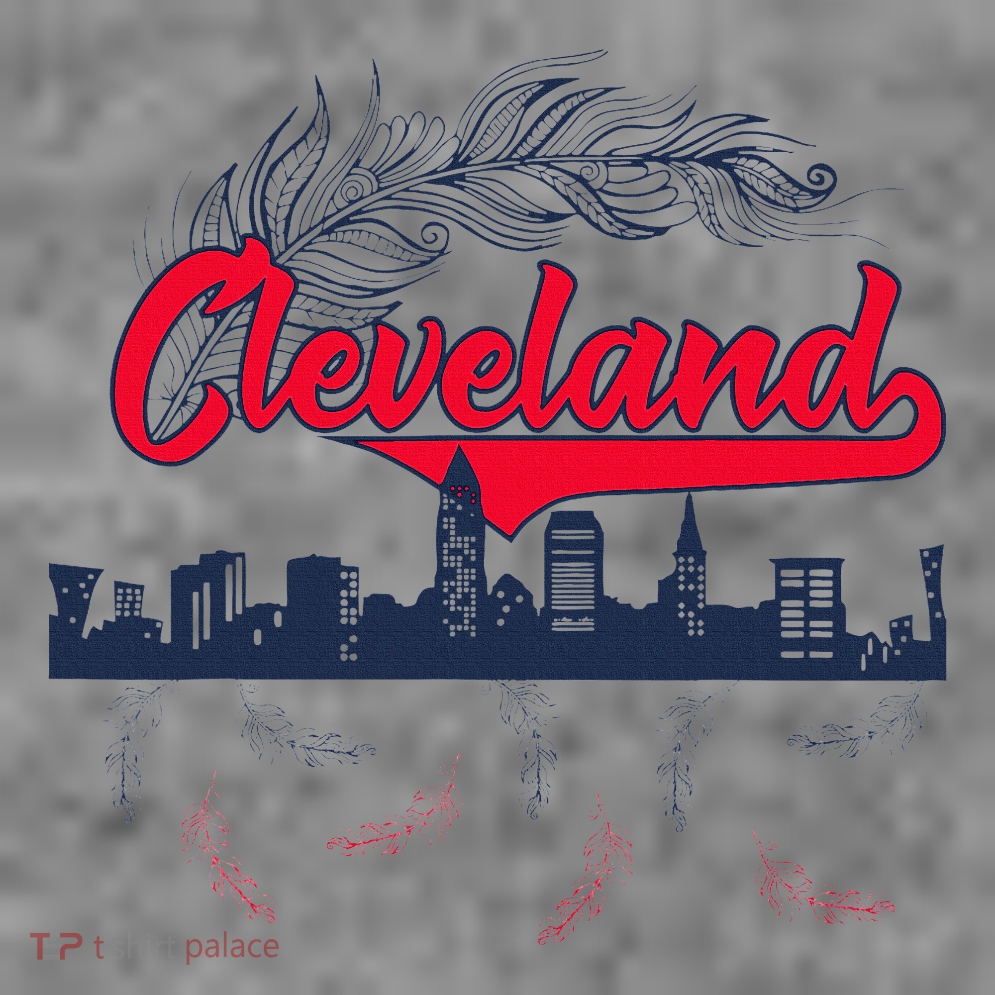 Retro Cleveland Native American Tribe Feathers Gift Toddler Hoodie