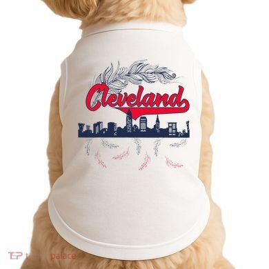 Retro Cleveland Native American Tribe Feathers Gift Doggie Tank