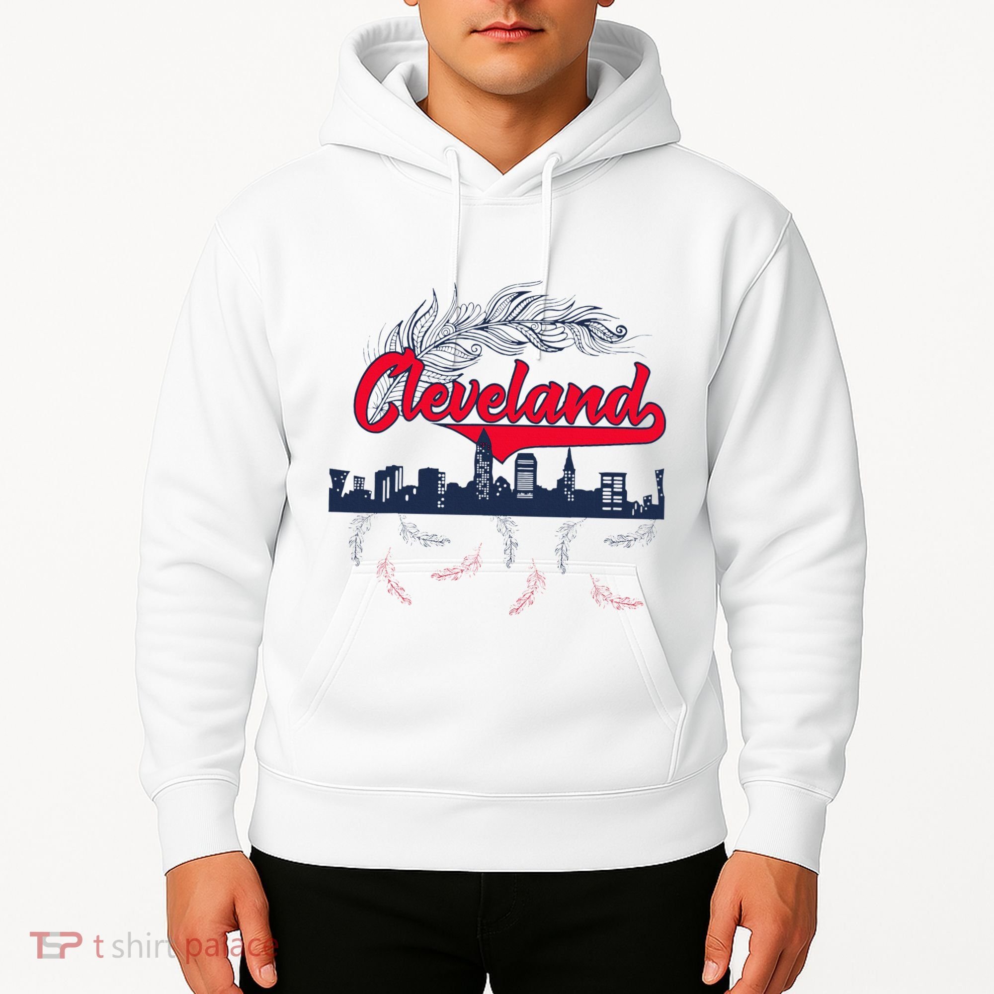 Retro Cleveland Native American Tribe Feathers Gift Hoodie