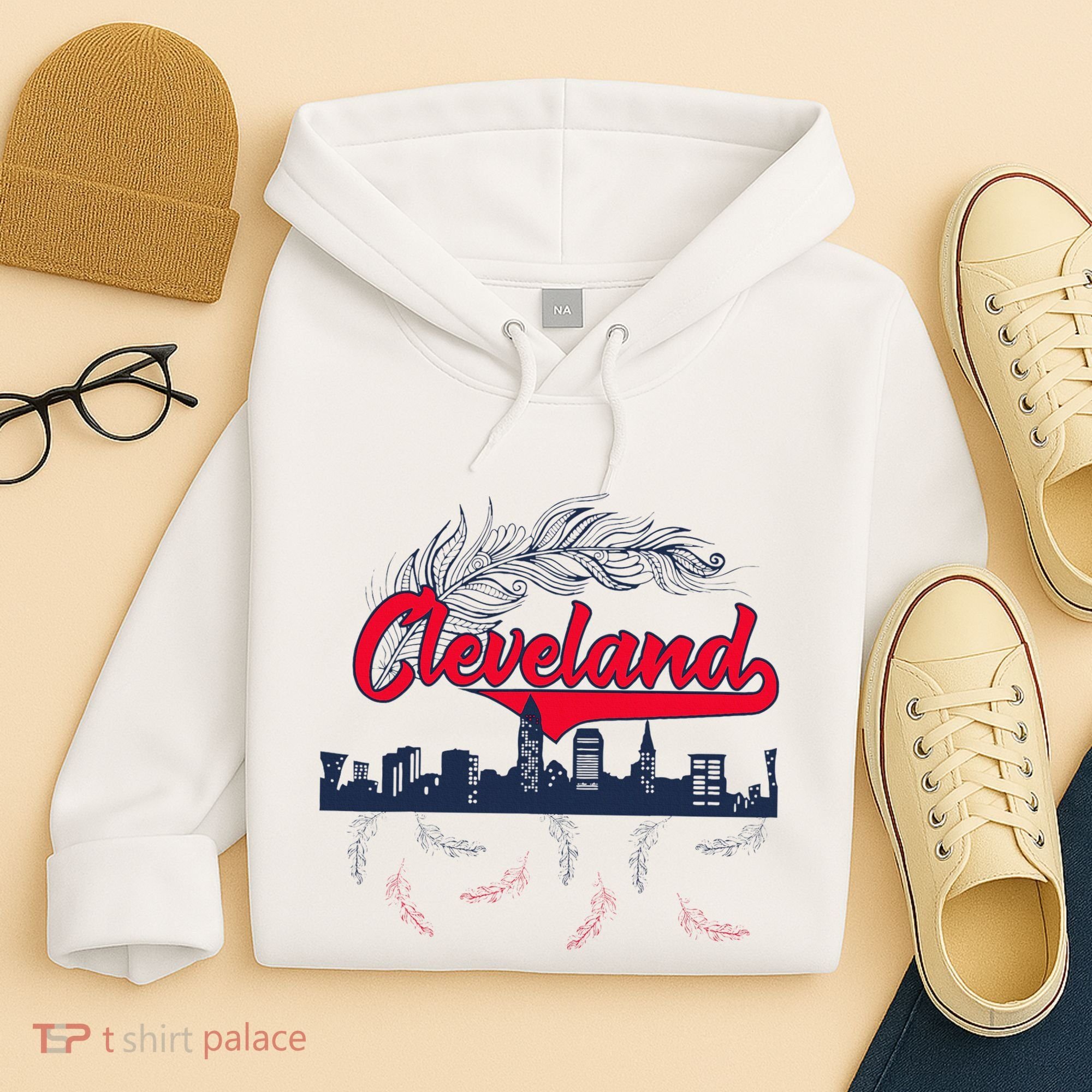 Retro Cleveland Native American Tribe Feathers Gift Hoodie
