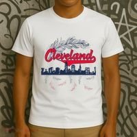 Retro Cleveland Native American Tribe Feathers Gift T-Shirt thumb 3