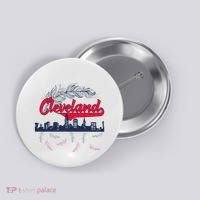 Retro Cleveland Native American Tribe Feathers Gift Button thumb 0
