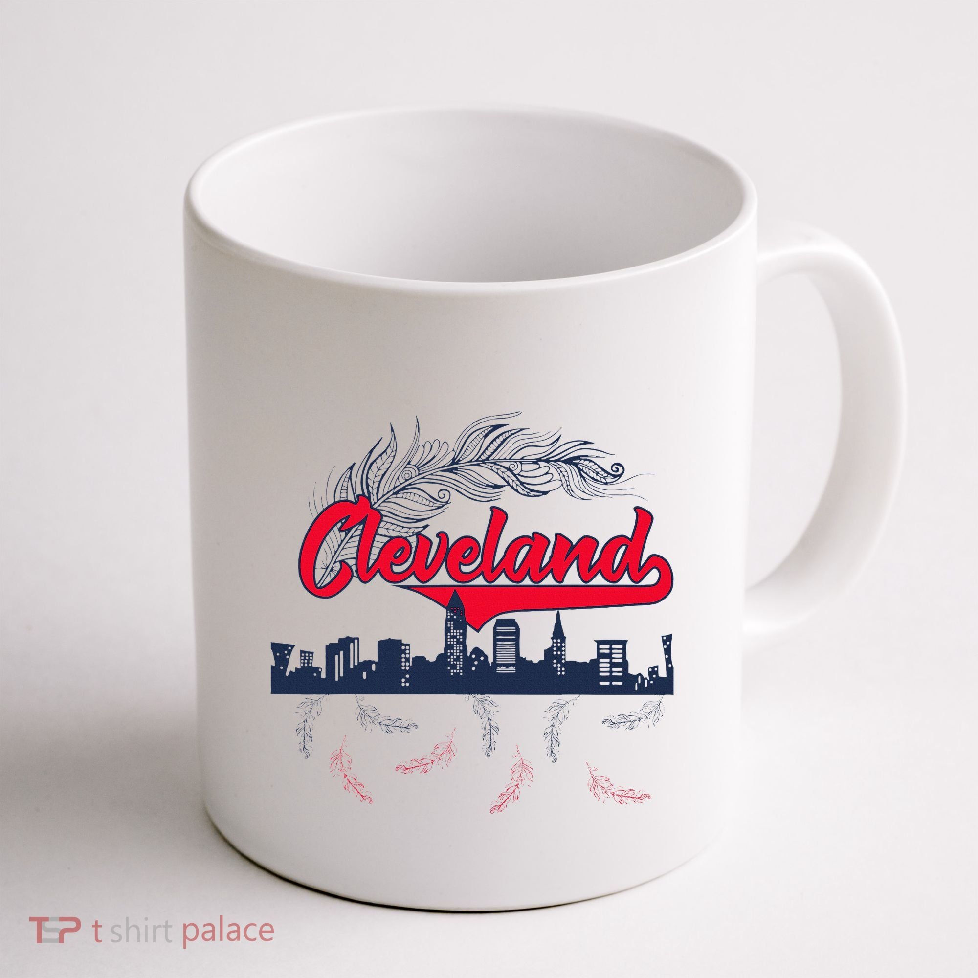 Retro Cleveland Native American Tribe Feathers Gift Coffee Mug