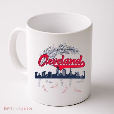 Retro Cleveland Native American Tribe Feathers Gift Coffee Mug