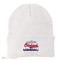 Retro Cleveland Native American Tribe Feathers Gift Beanie thumb 0