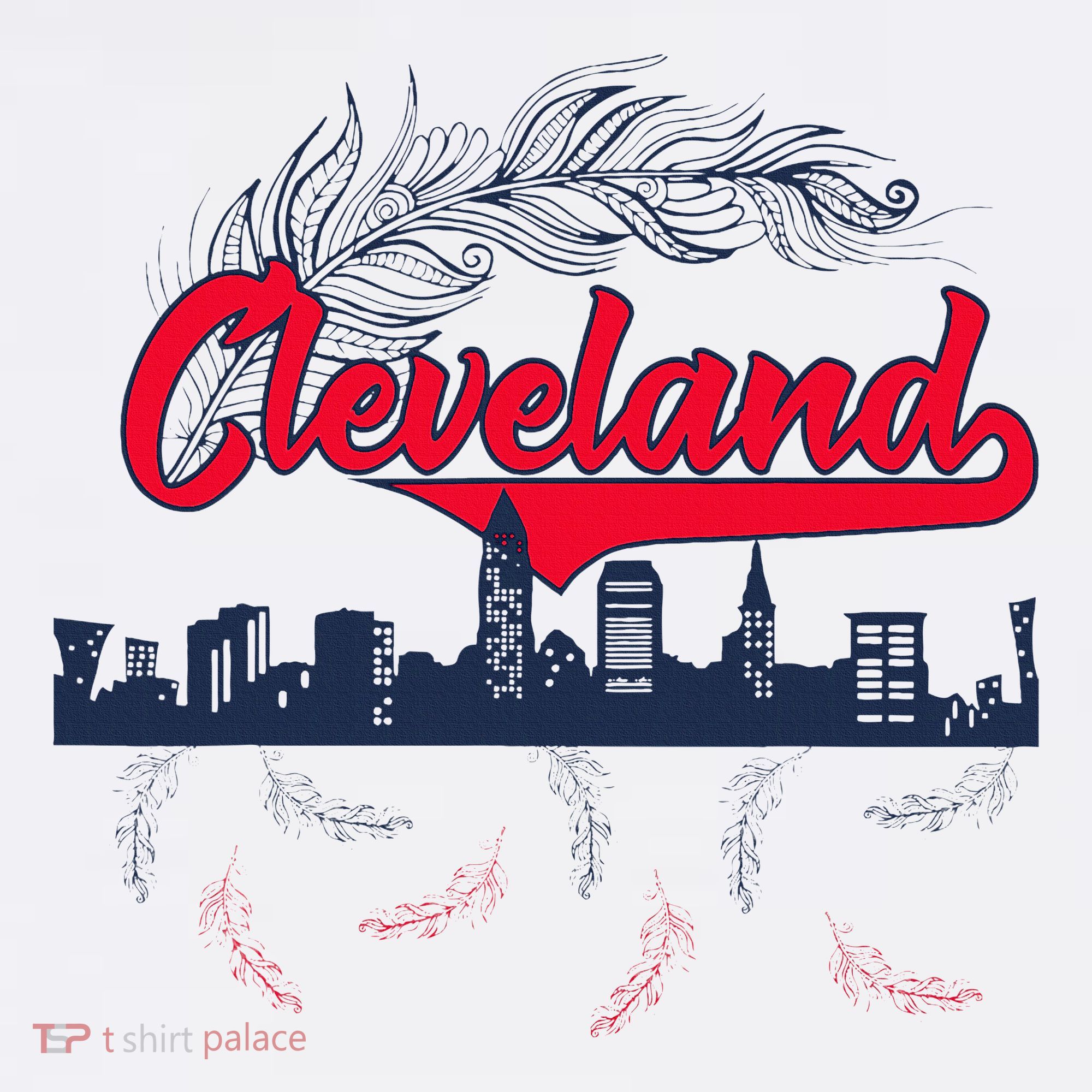 Retro Cleveland Native American Tribe Feathers Gift Women's Hoodie