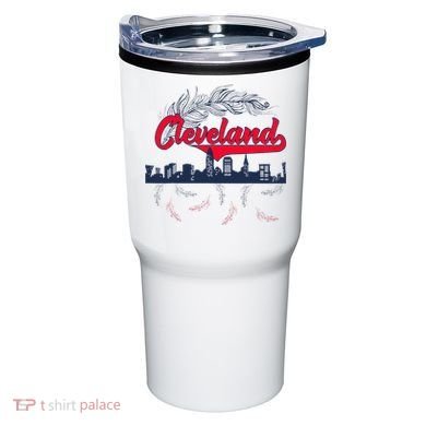 Retro Cleveland Native American Tribe Feathers Gift Tumbler