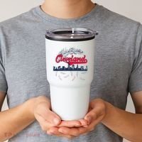 Retro Cleveland Native American Tribe Feathers Gift Tumbler thumb 2