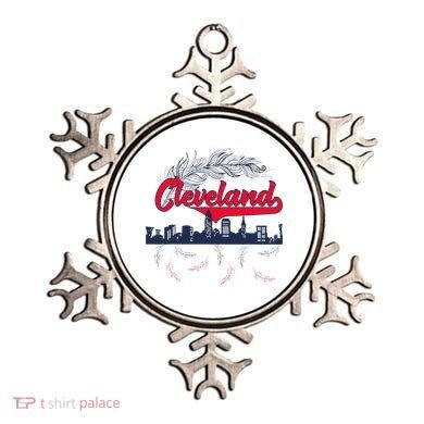 Retro Cleveland Native American Tribe Feathers Gift Ornament