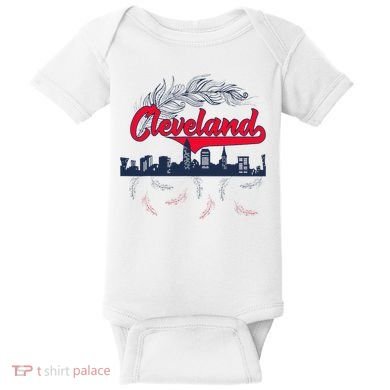 Retro Cleveland Native American Tribe Feathers Gift Baby Bodysuit