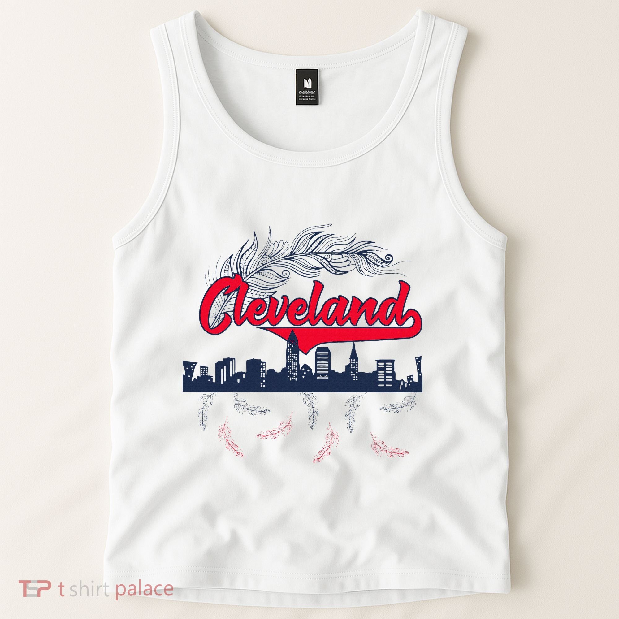 Retro Cleveland Native American Tribe Feathers Gift Tank Top