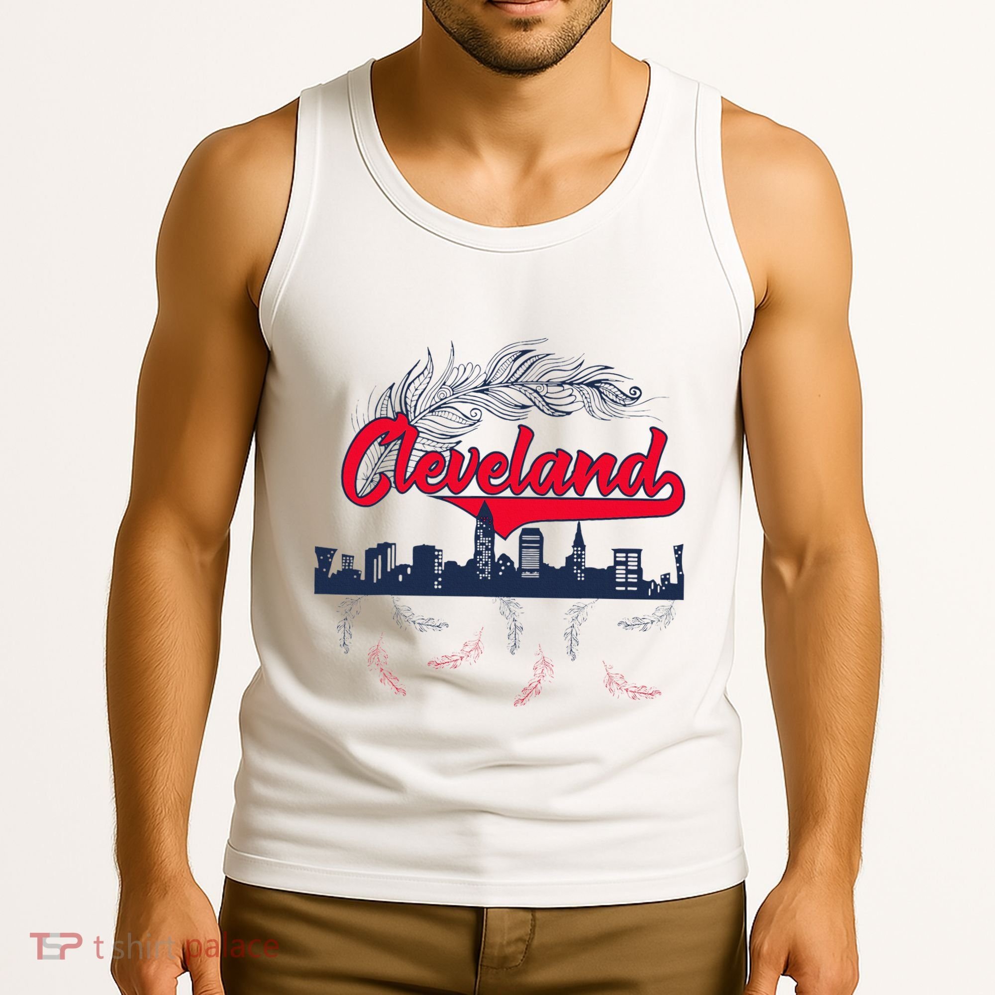 Retro Cleveland Native American Tribe Feathers Gift Tank Top