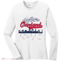 Retro Cleveland Native American Tribe Feathers Gift Women's Long Sleeve Shirt thumb 0