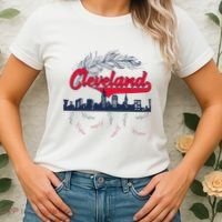 Retro Cleveland Native American Tribe Feathers Gift Women's T-Shirt thumb 2