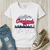 Retro Cleveland Native American Tribe Feathers Gift Women's T-Shirt thumb 3