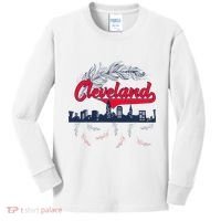 Retro Cleveland Native American Tribe Feathers Gift Kids Long Sleeve Shirt thumb 0